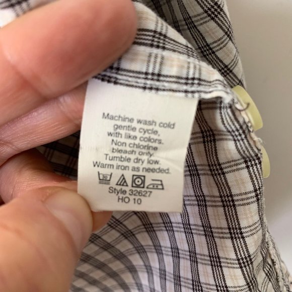 J.Crew Glencheck Tartan Texture Shirtings Button Down Long Sleeve Shirt‎ Sz L - Picture 7 of 7